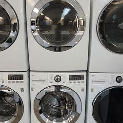 LG Front Loading Washer And Stackable Gas Dryer Set 