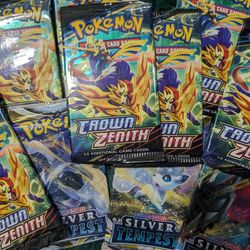 Pokemon Booster Packs - $3/Each - Crown Zenith And Silver Tempest