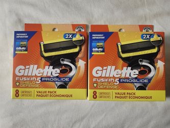 Gillette Fusion 5 Pro Glide Defense Shield Razor Heads 8 Ct 2 Packages