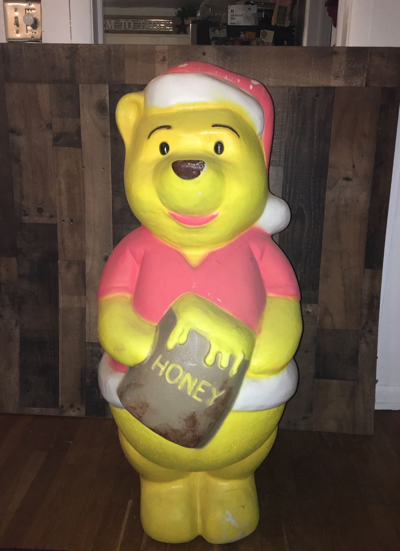 WINNIE THE POOH VINTAGE RARE BLOW MOLD HONEY POT 44" TALL VERY HARD TO FIND