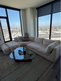 West Elm Loring 3-Piece Ottoman Sectional (124")