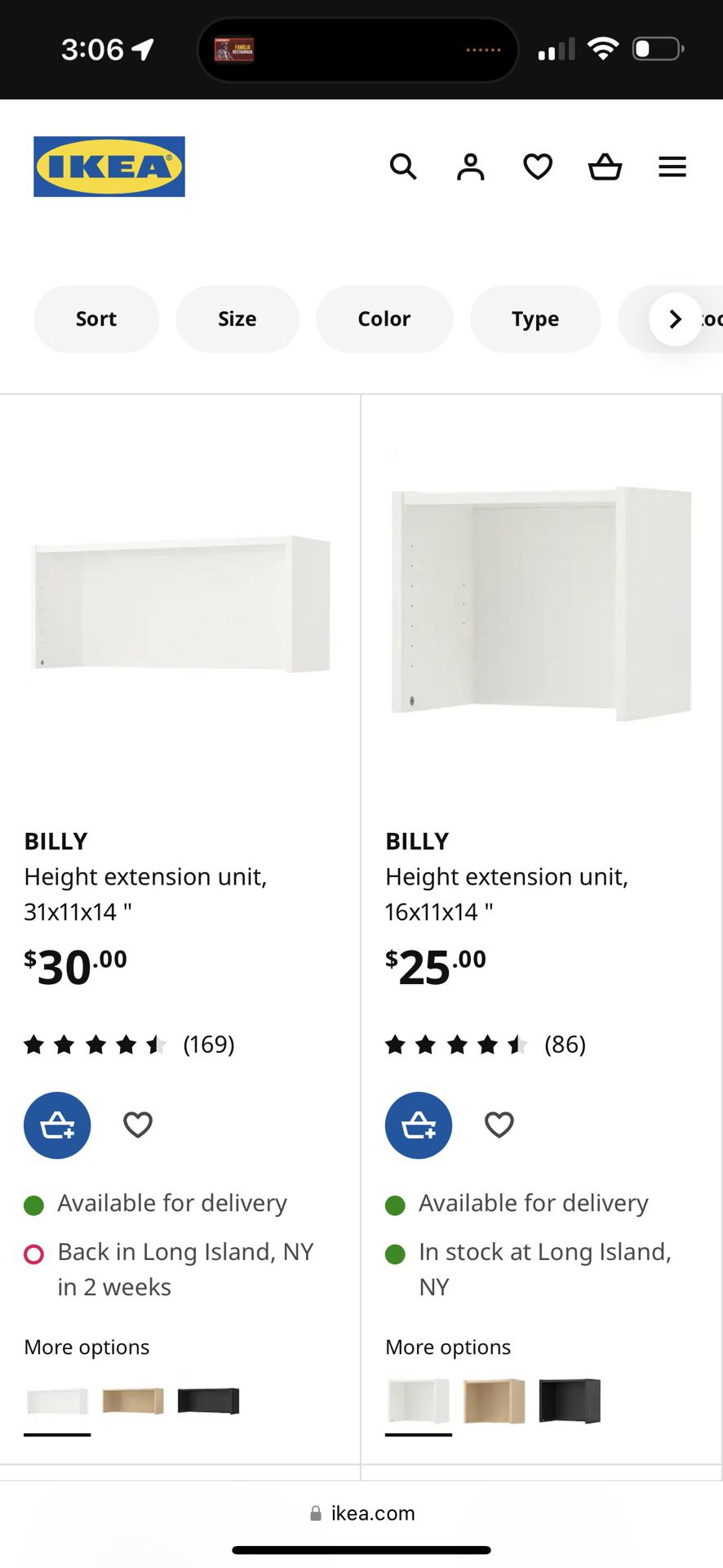 Ikea Billy Bookcase Extension 