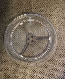 Small Microwave Tray with Roller Wheel / Turntable Support $15
