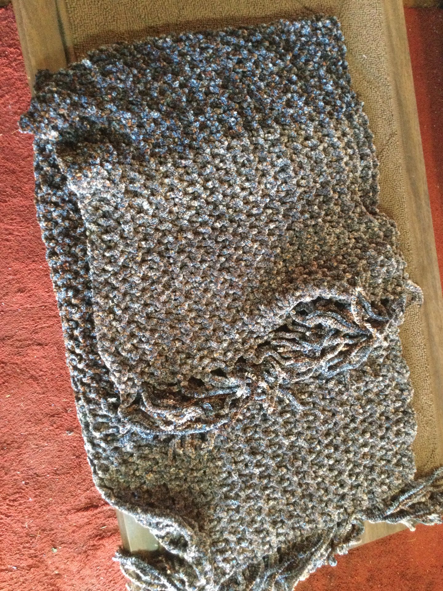 Crochet Wool Shawl Very Nice 
