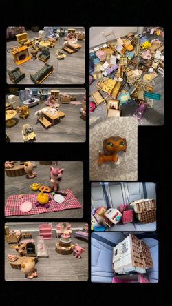 Huge littlest pet shop x calico critter lot