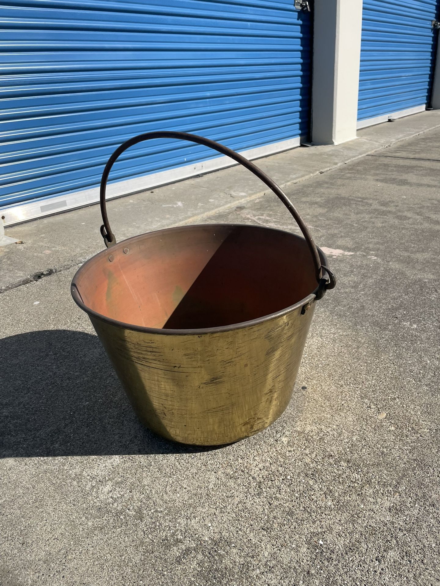 Antique Solid Brass Pot