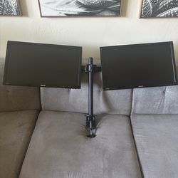 Dual ASUS Monitor Setup with Desk Clamp Stand