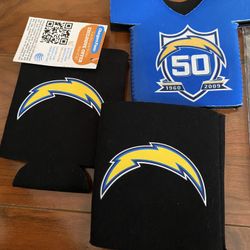 Los Angeles Chargers Can And Bottle Koozies