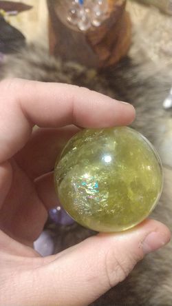 Small citrine Crystal sphere