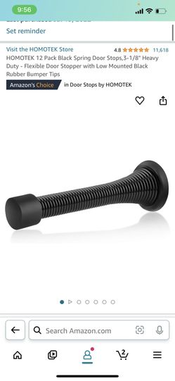 Black Spring Door Stops