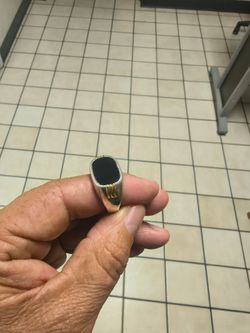 Anillo de plata con oro de 14 k zise 10