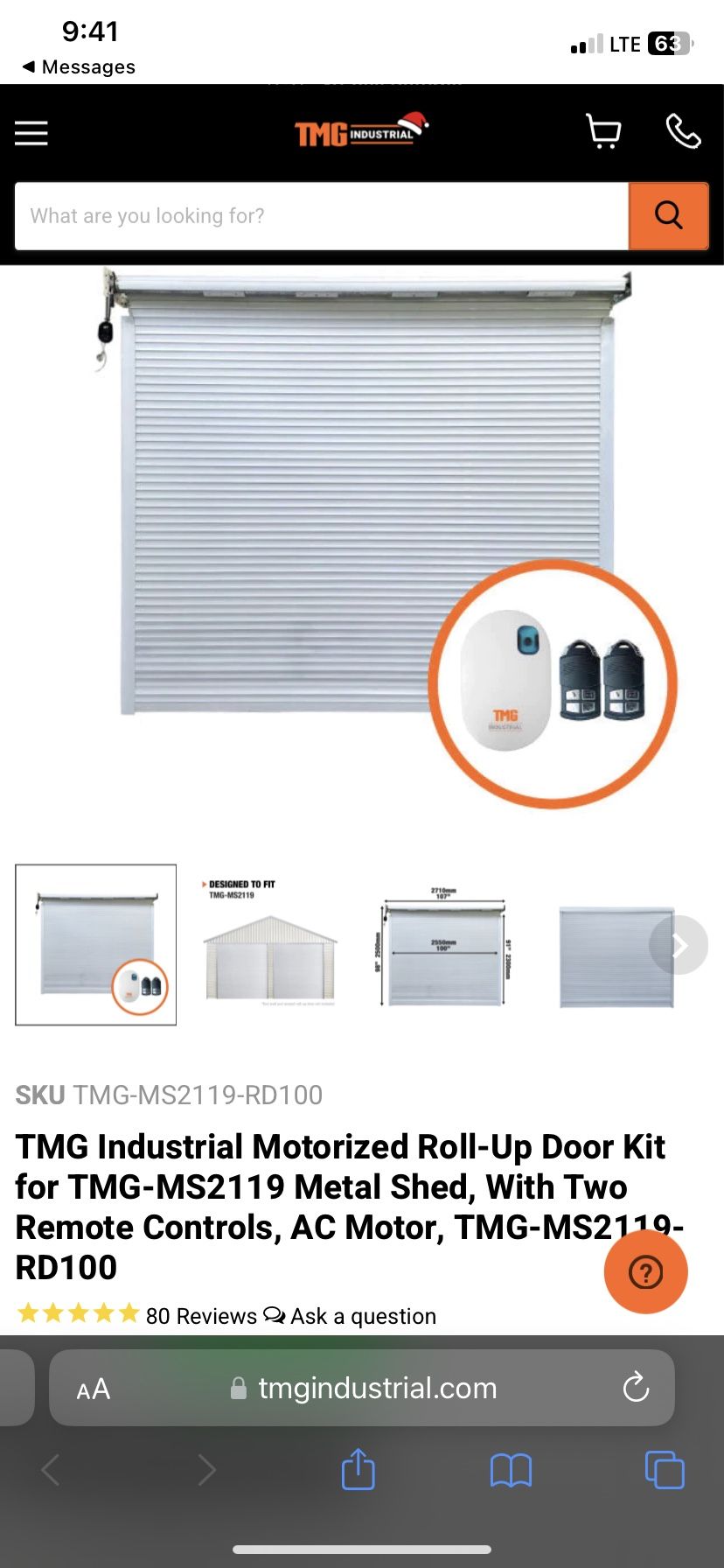 Industrial Roll Up Motorized Garage Door