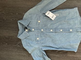 OshKosh B'gosh Boys' Light Blue Button-Up Shirt Size 4T