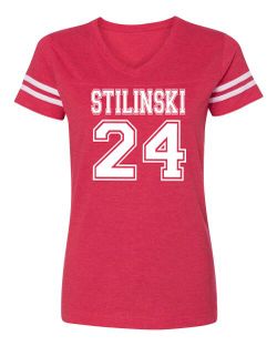 LADIES Beacon Hills Teen Wolf STILINSKI 24 football Tee