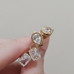 2 Pairs Silver Earrings Bundle Clearance Vintage 
