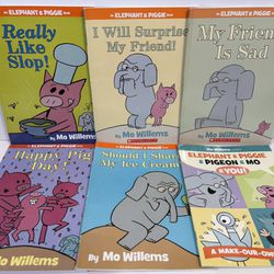 Lot of 6 Elephant & Piggie Paperbacks Books by Mo Willems