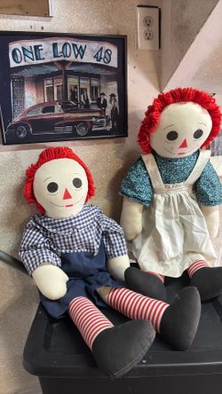 Raggedy Ann and Andy vintage dolls