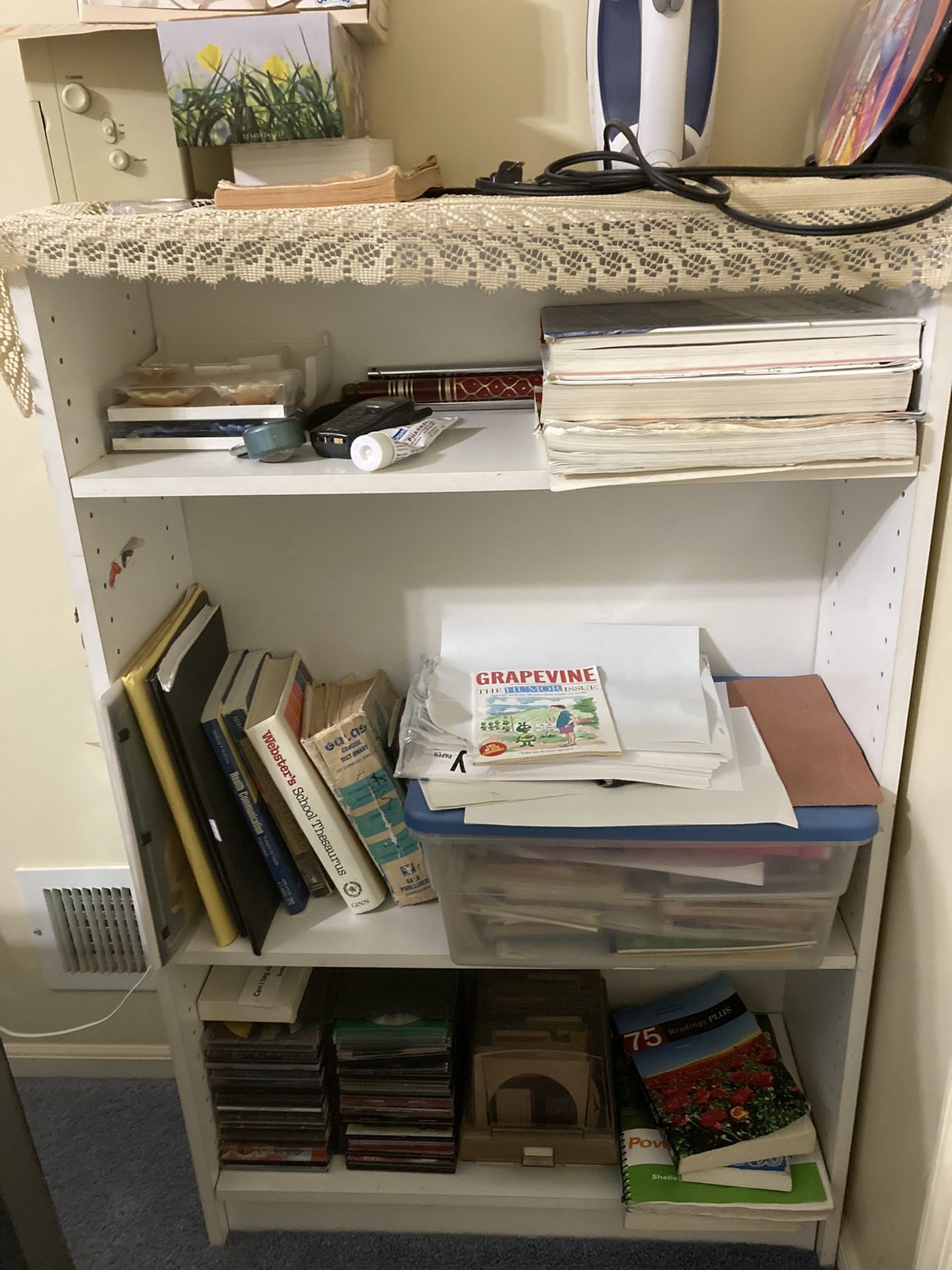 White Wood Bookcase