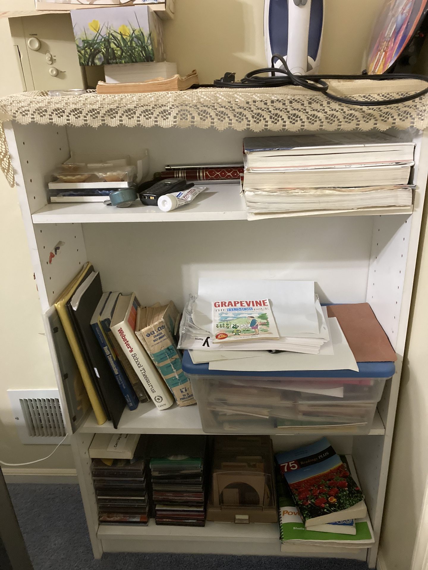 White Wood Bookcase 