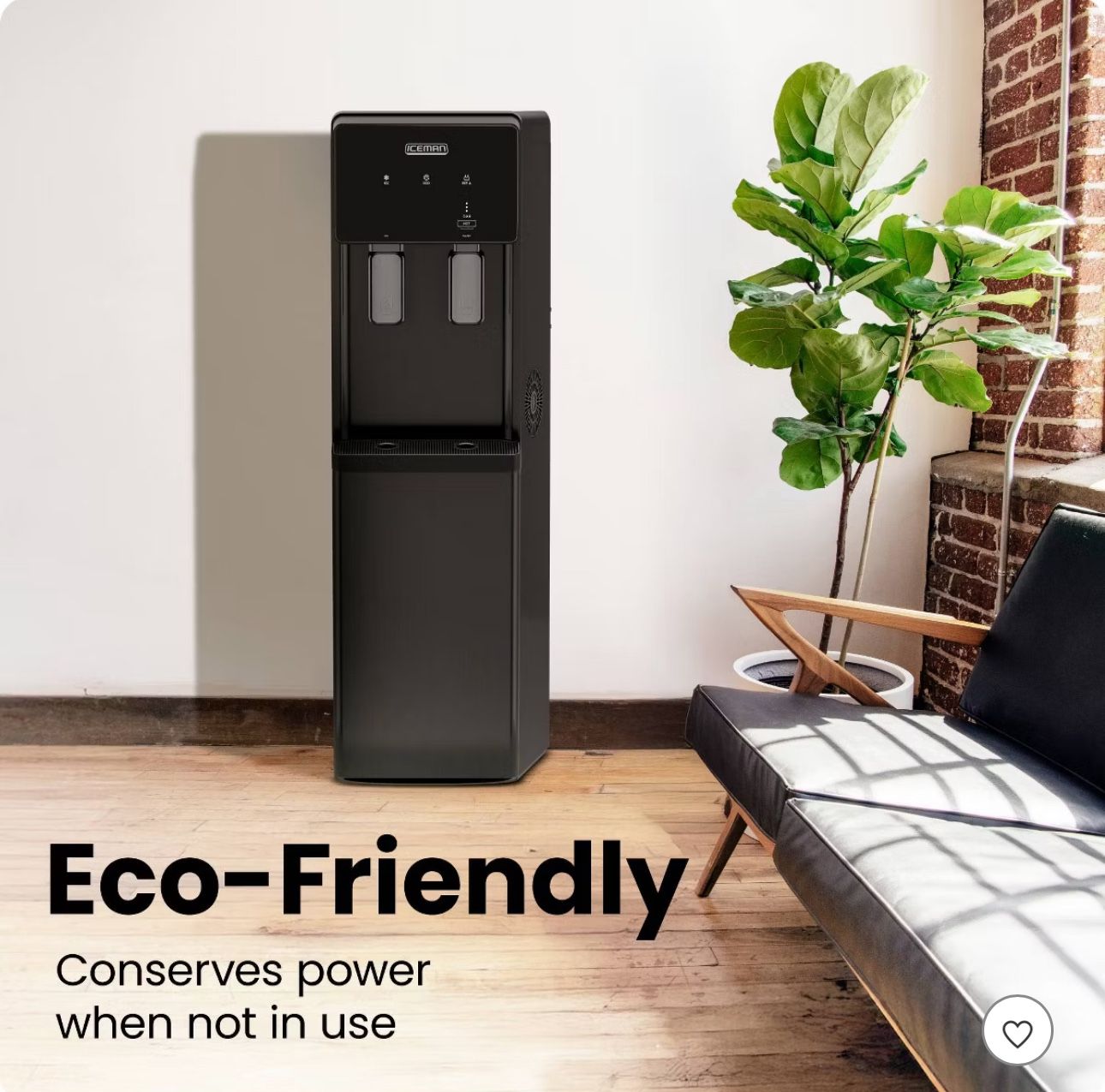 Iceman Ice Maker and Water Dispenser, Bottom-Loading for 1-5 Gallon Bottles - Black  Pick up in west covina  ONE-STOP HYDRATION STATION: Not just an i