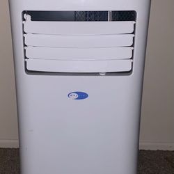 10,000 BTU Portable Air Conditioner Cools 300 Sq. Ft. with Dehumidifier, Remote, and Filter in White
