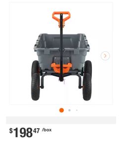 Dump Wagon Garden Cart 6.48 cu. ft. Steel Frame Dump Cart Poly Garden Dump Cart 1200 lbs. Capacity