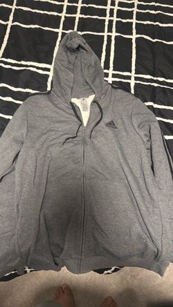 Adidas Gray Full-Zip Hoodie