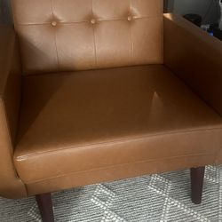 Oversized Faux Leather Chair 