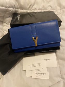 Aut. Yves Saint Laurent Y Line Flap Wallet
