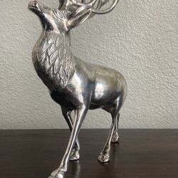 Silver Plated Deer Statue