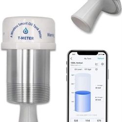 Smart Oil Tank Meter(Connect via Bluetooth), WiFi Heating Oil Tank Gauge, Wireless Oil Level Monitor with Concentrator, Fit for Android & iOS