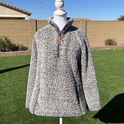 NWT Victory Outfitters Quarter Zip Pullover Fleece Sherpa Sweater Size L