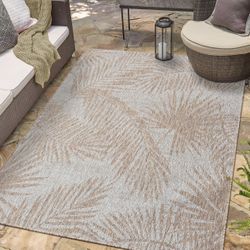 8/10 Outdoor Indoor Tropical Design Rug 