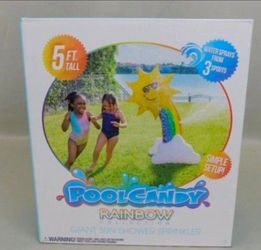 New Poolcandy Giant Sun Shower Sprinkler Outside Summer Toy Inflatable Inflable De Aqua Para Nino O Nina