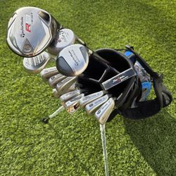 TaylorMade Golf Set w/ New Stand Bag R9 Driver Full Golf Club Bag