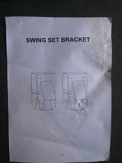 Swing Set Bracket Instruction Manual