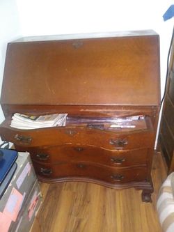 Drop front desk antique