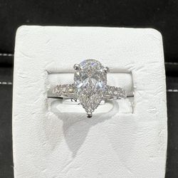 💎 Timeless Elegance: 3ct Pear Shape Lab-Grown Diamond Ring 💎