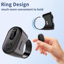 Tiktok Scrolling Ring, Page Turner for iPad & Android Tablet Ebook Reading, Bluetooth Connected, Remote Control for iPhone Series, iPad, Android Phone