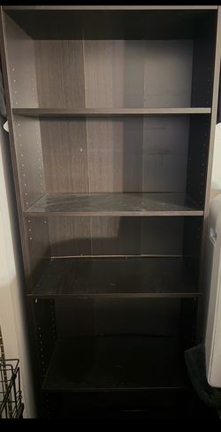 5 Shelf Black Bookcase