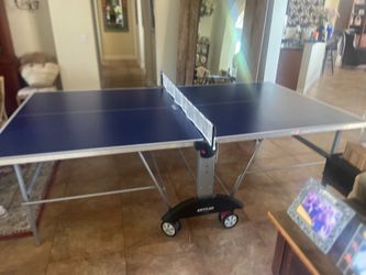 Kettler indoor/outdoor ping pong table.