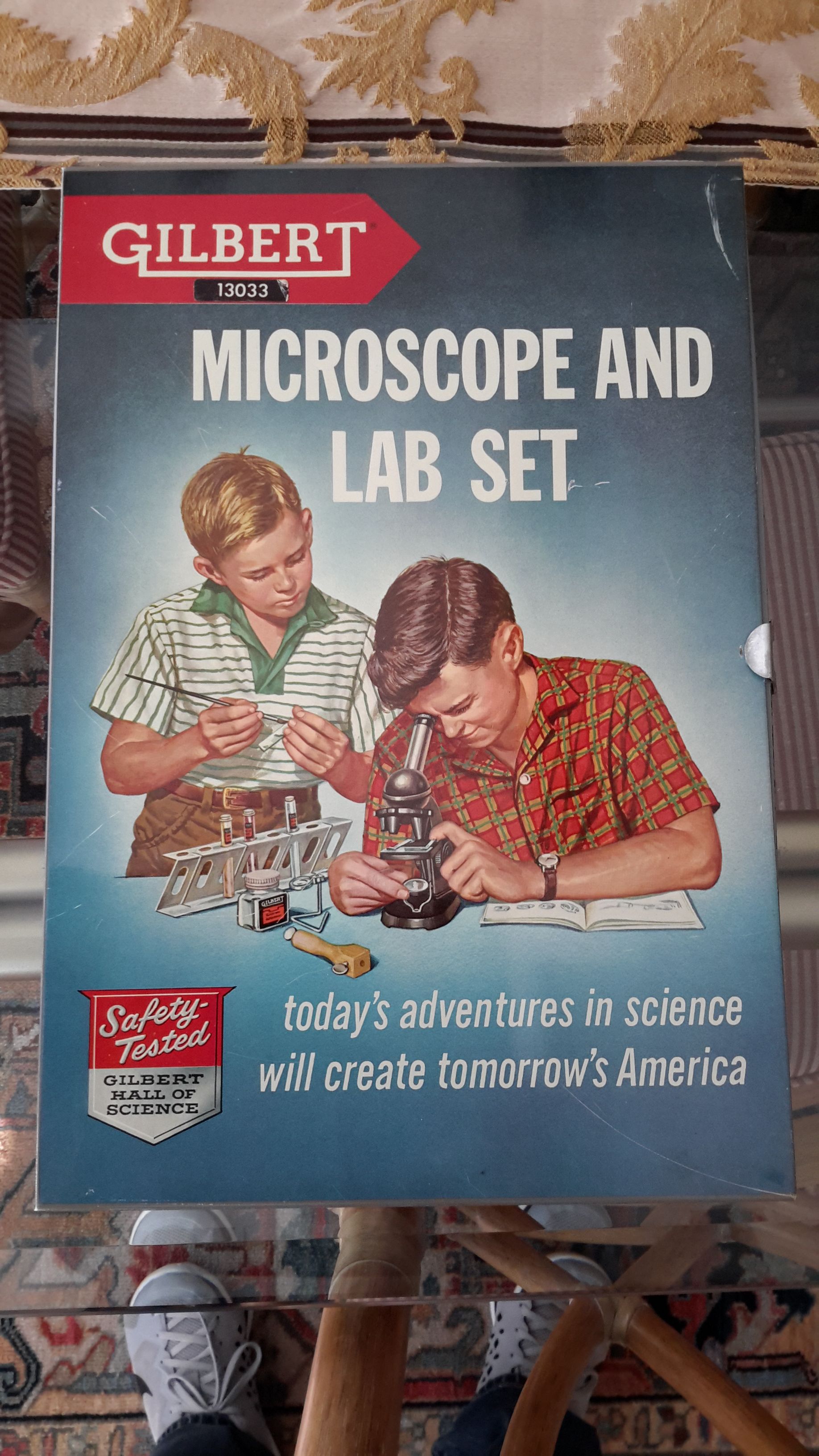 Antique Gilbert Microscope & Lab Set