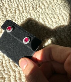 10k natural Ruby earrings