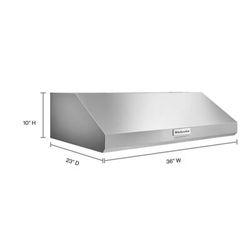 KitchenAid - 36 inches - Recirculating - Under cabinet Range Hood - Stainless Steel