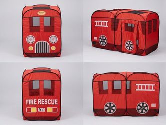 Foldable Kids Firetruck Fort