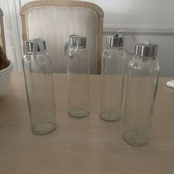 Set Of 4 Bottles For Juices Or Smoothies 