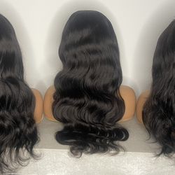 100% Human Hair Body Wave Lace Frontal Wigs 