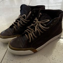 FRYE Brown Leather Sneakers 