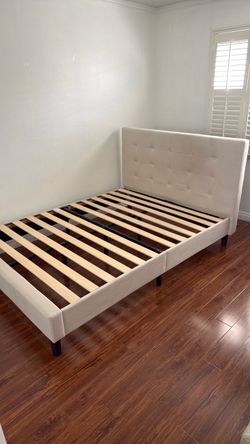 Upholstered Platform Bed Frame with Headboard
