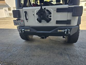 Jeep Wrangler JK Rear Metal Bumper With Hitch and lights
